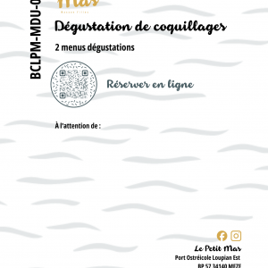 Bon cadeau menu dégustation